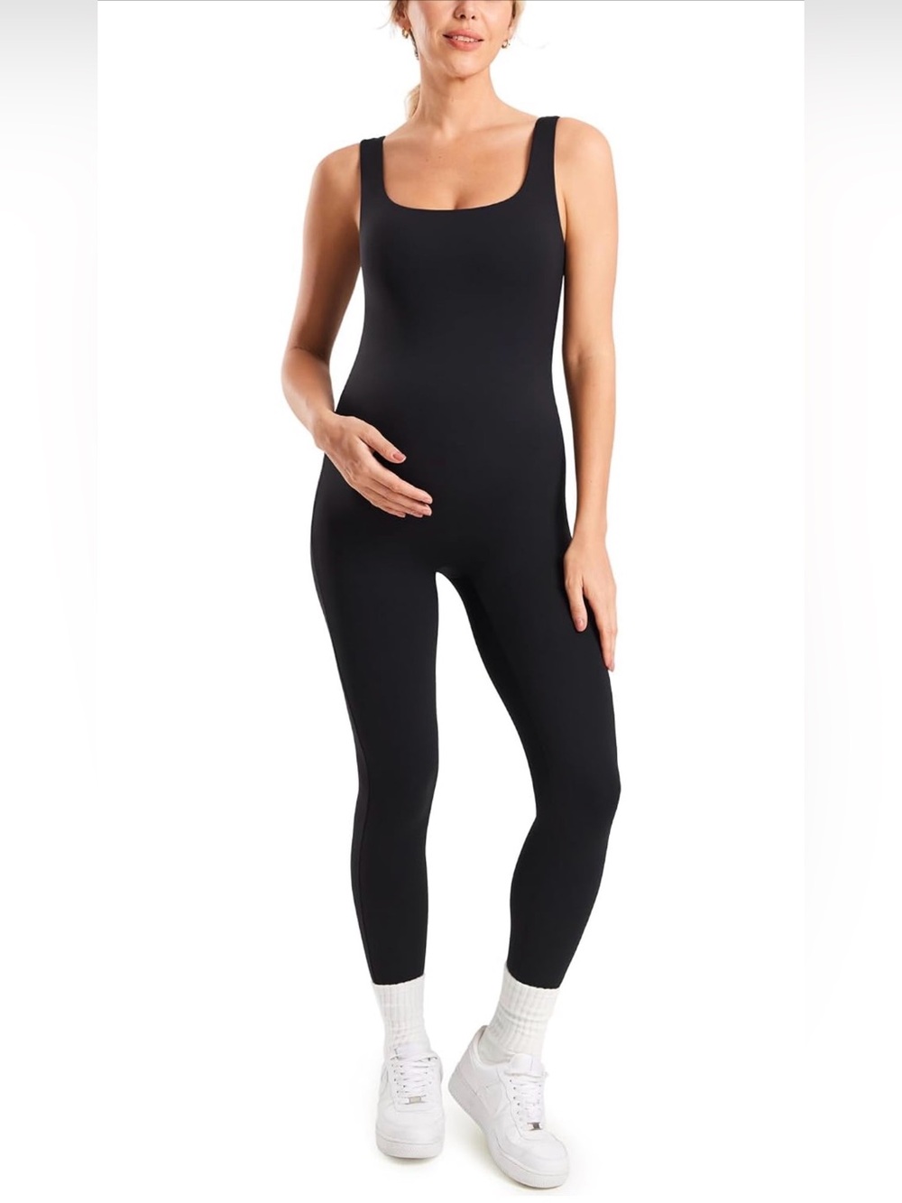 Momanda Maternity Jumpsuit — Black
